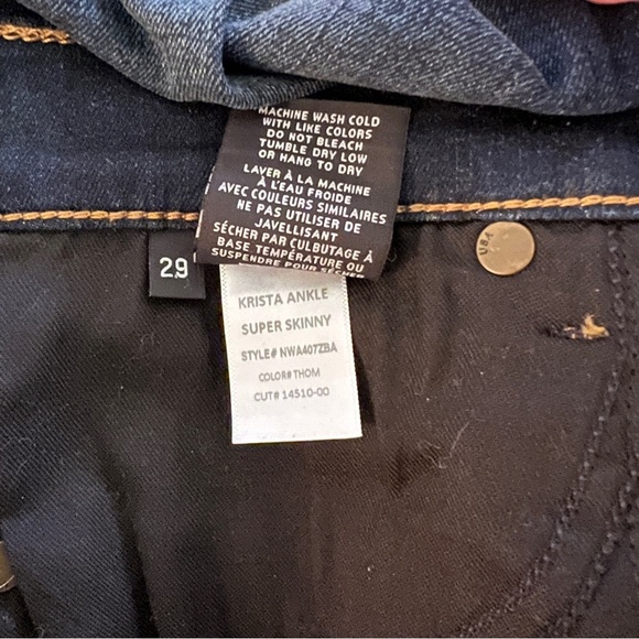 Hudson Jeans Women’s Krista Ankle Skinny Denim Dark Blue Jeans Pants Size 29 - Picture 11 of 16